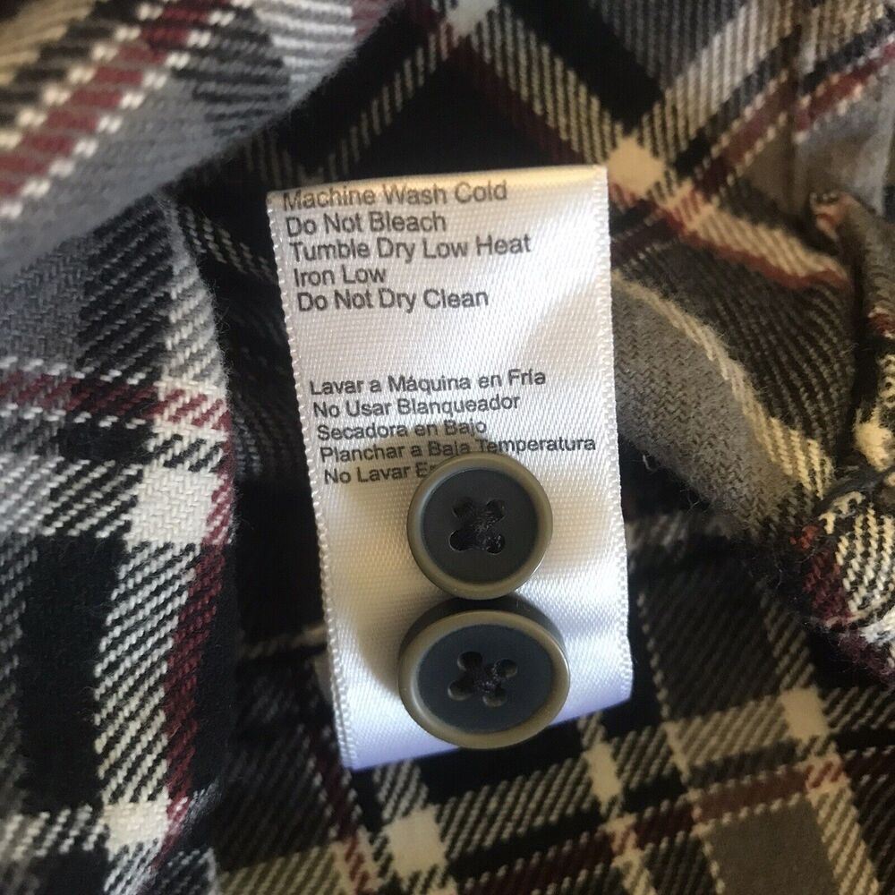 Jachs Brawny 9 oz. Flannel Shirt Men's XL Button Up Black White Plaid Shacket - Picture 6 of 11